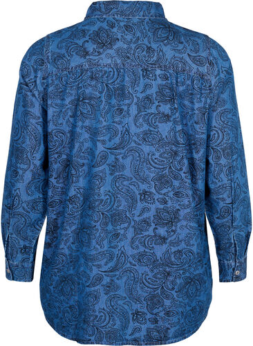 Geruit katoenen overhemd, Blue Paisley, Packshot image number 1