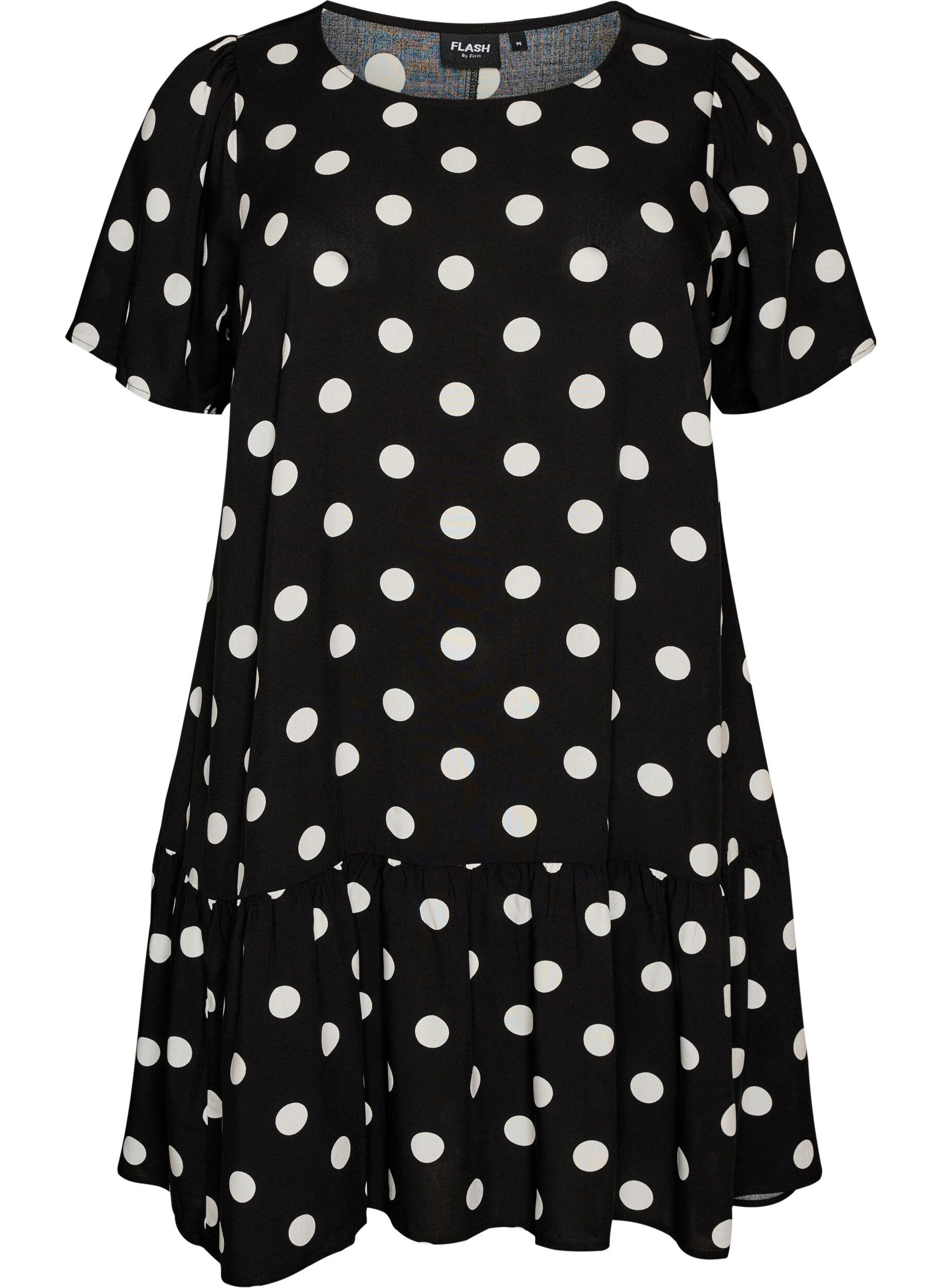FLASH - Jurk van viscose met coupenaad