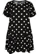Jurk van viscose met coupenaad, Zwart, Packshot image number 0