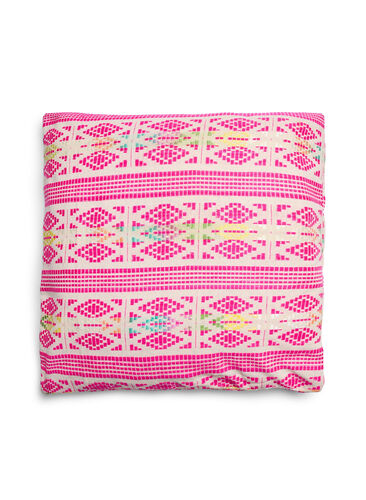 Kussenhoes met geborduurd patroon, Pink Comb, Packshot image number 0