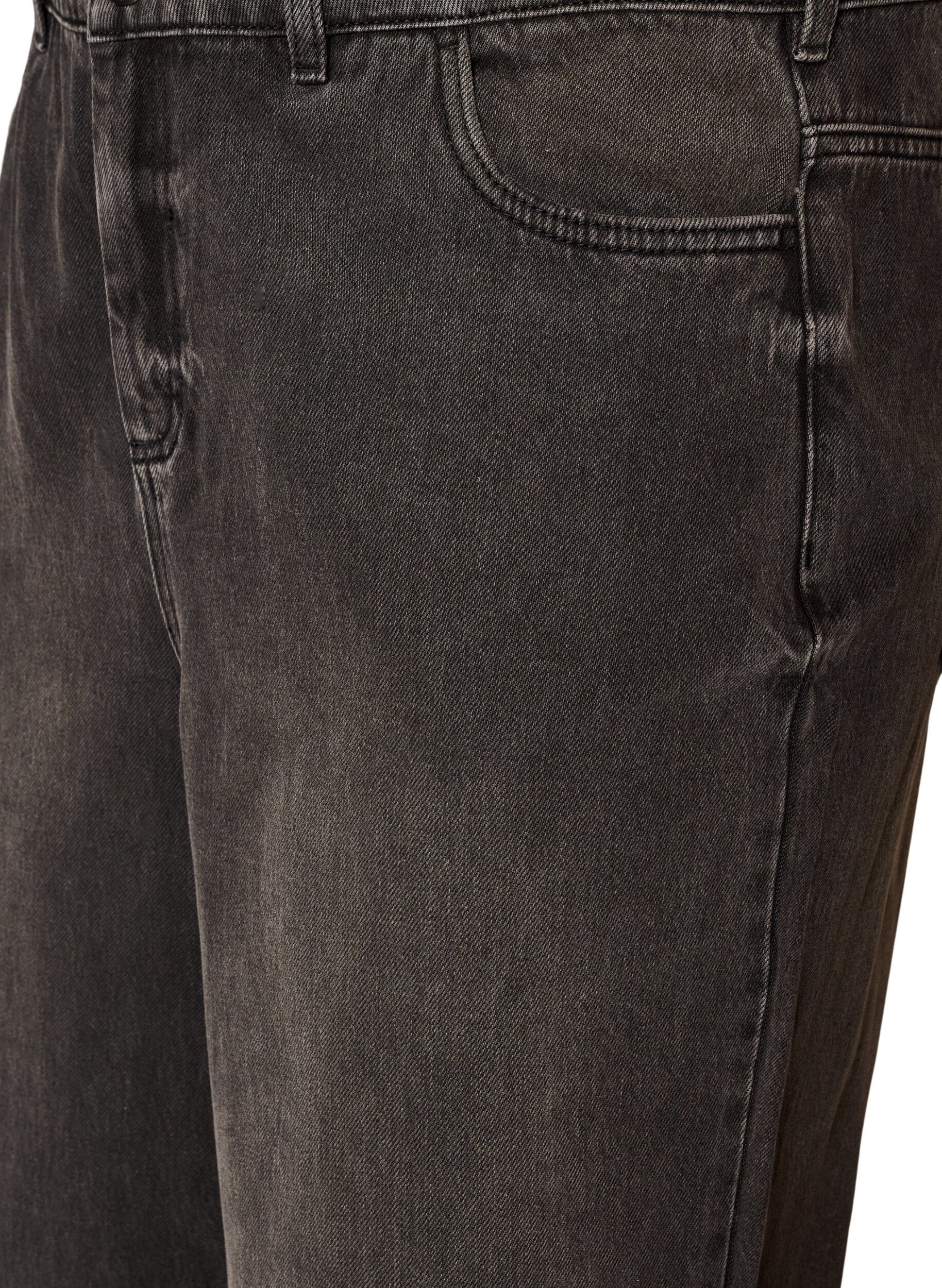 ZizziKiana straight-fit jeans met hoge taille, Zwart, Packshot image number 2