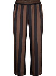 Cropped broek met strepen, Chestnut/B. Stripes, Packshot