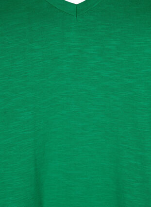Basic t-shirt met korte mouwen en V-hals, Jolly Green, Packshot image number 2