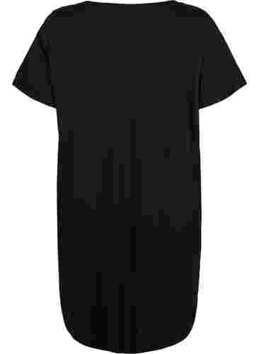 Katoenen nachthemd met print, Black w. Keep, Packshot image number 1
