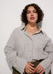 Geruite overhemd met een borstzakje, Wit, Model image number 0