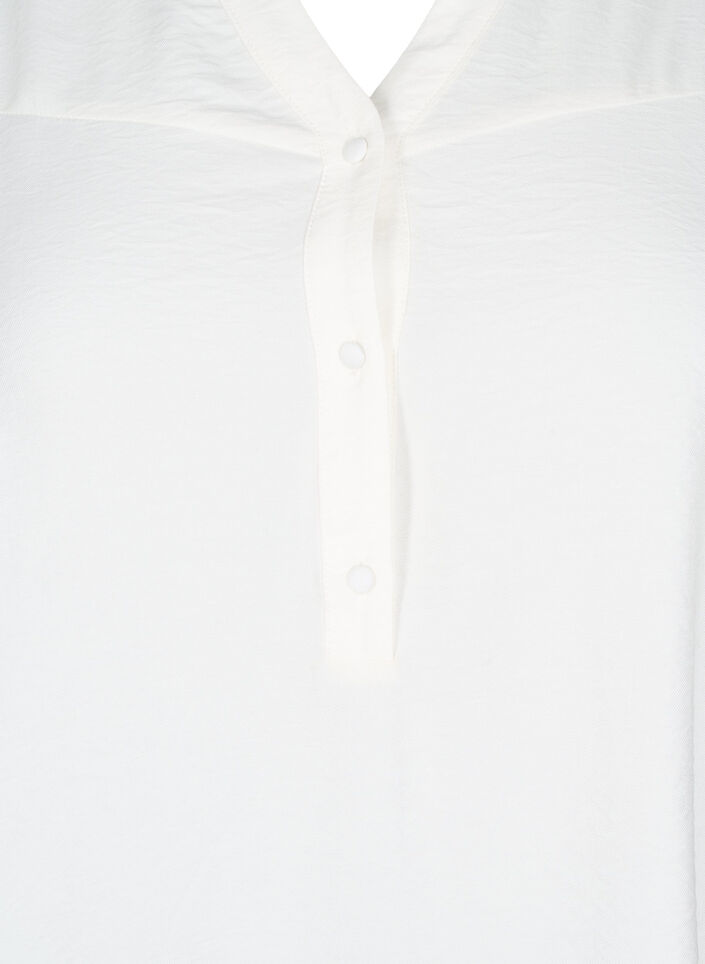 Blouse met rucheskraag, Vanille, Packshot image number 2