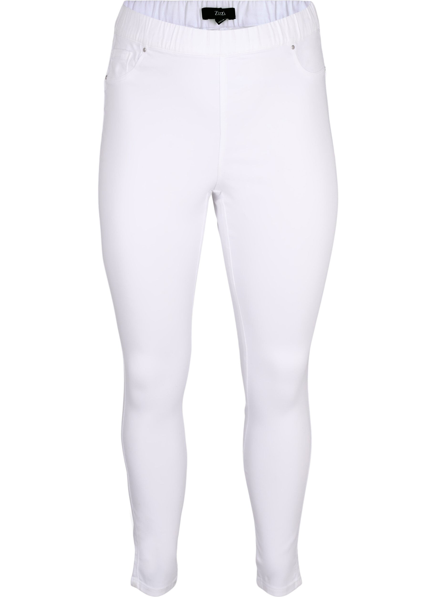 ZizziJeggings met hoge taille, Wit, Packshot image number 0