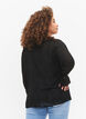 Lange mouw shirt met jacquard look, Black, Model image number 1