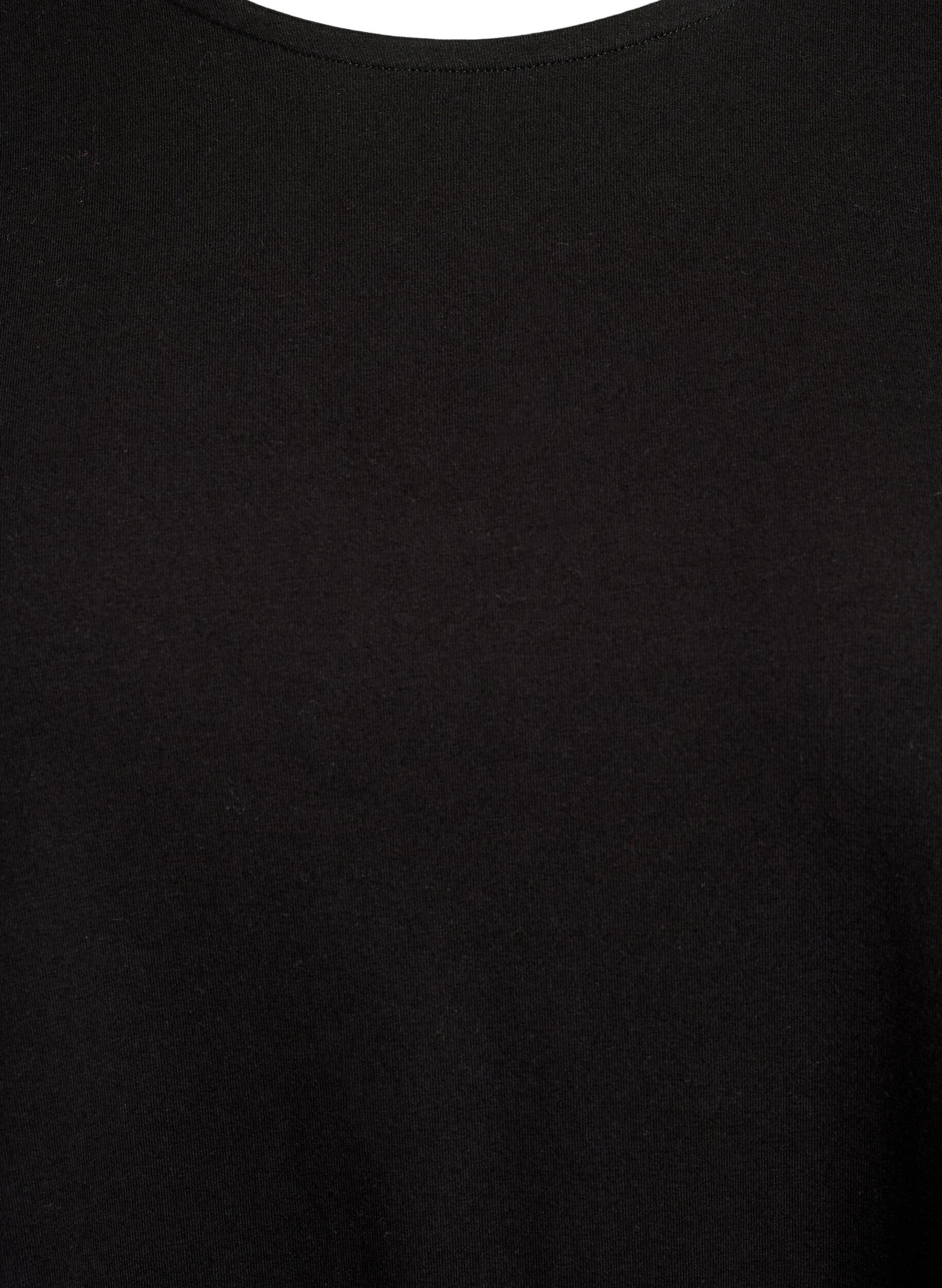 Zizzi Jurk met lange mouwen en ronde hals, Black, Packshot image number 2