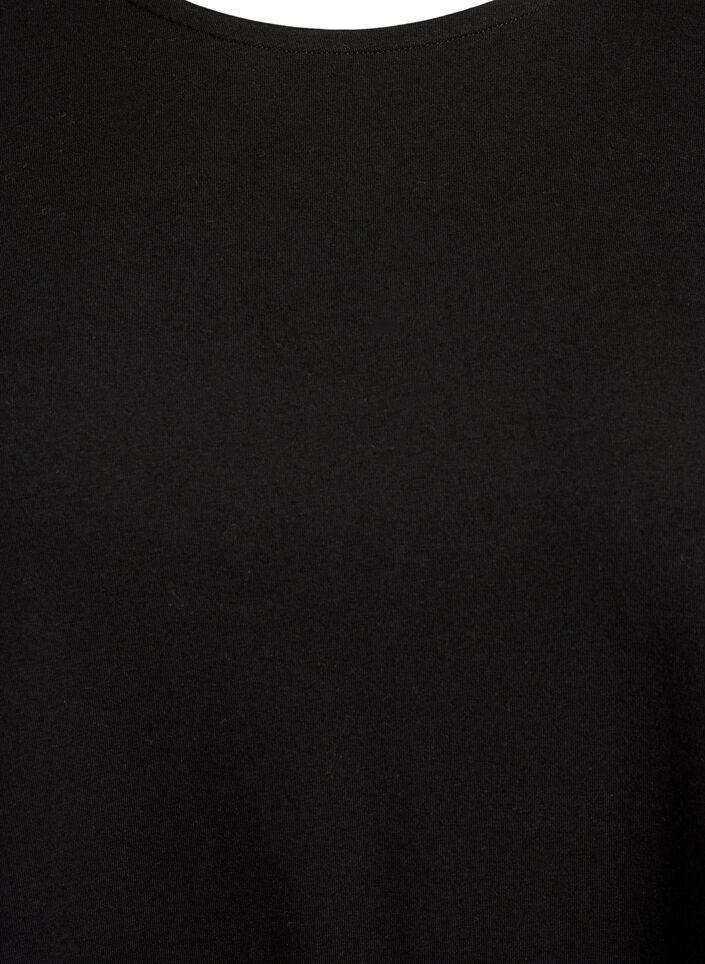 Jurk met lange mouwen en ronde hals, Black, Packshot image number 2