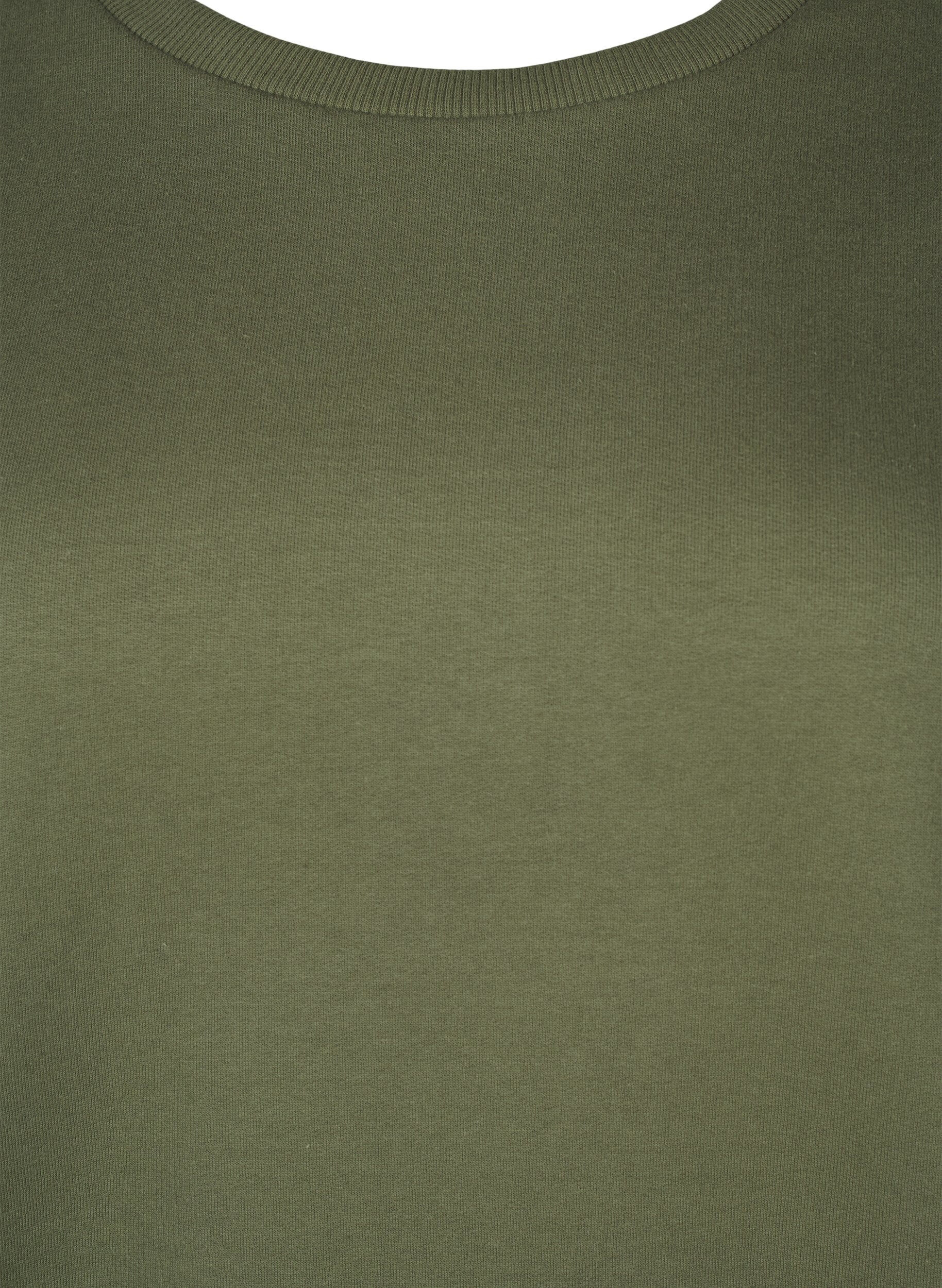 Zizzi Sweatshirt met geborduurde bloemen, D. L. Green W. emb., Packshot image number 2