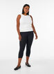 Basic 3/4 legging in viscose, Zwart, Model image number 0