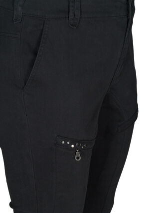 Nauwsluitende Nille capri jeans, Black, Packshot image number 2