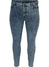 Cropped Bea jeans met extra hoge taille, Blue Snow Wash