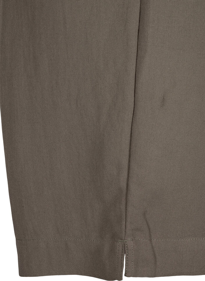 Los vallende korte broek van viscose, Chocolate Chip, Packshot image number 3