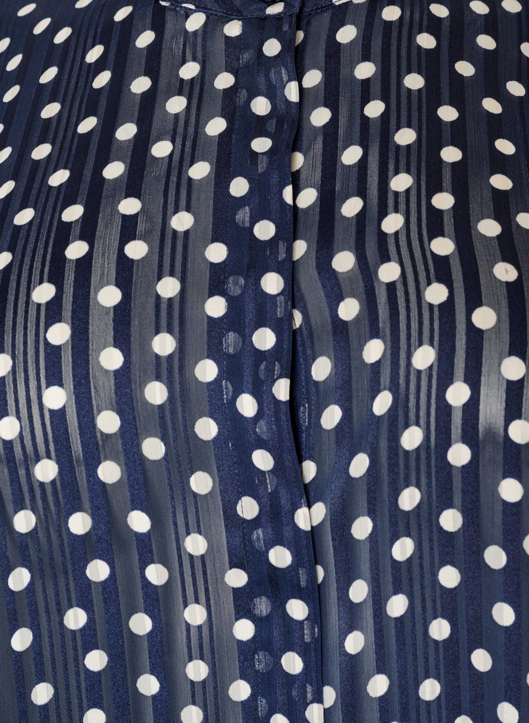 ZizziBlouse met patroon, opstaande kraag en 3/4-mouwen, Blauw, Packshot image number 2