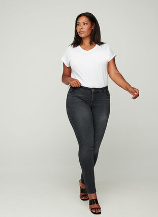 Extra slim fit Sanna jeans, Grey Washed, Model image number 2