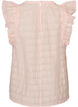 Blouse met textuur en ruches zonder mouwen, Roze, Packshot image number 1