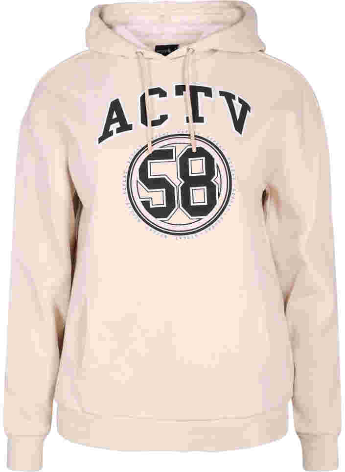 Sweatshirt met capuchon en zak, Lilac Ash, Packshot image number 0