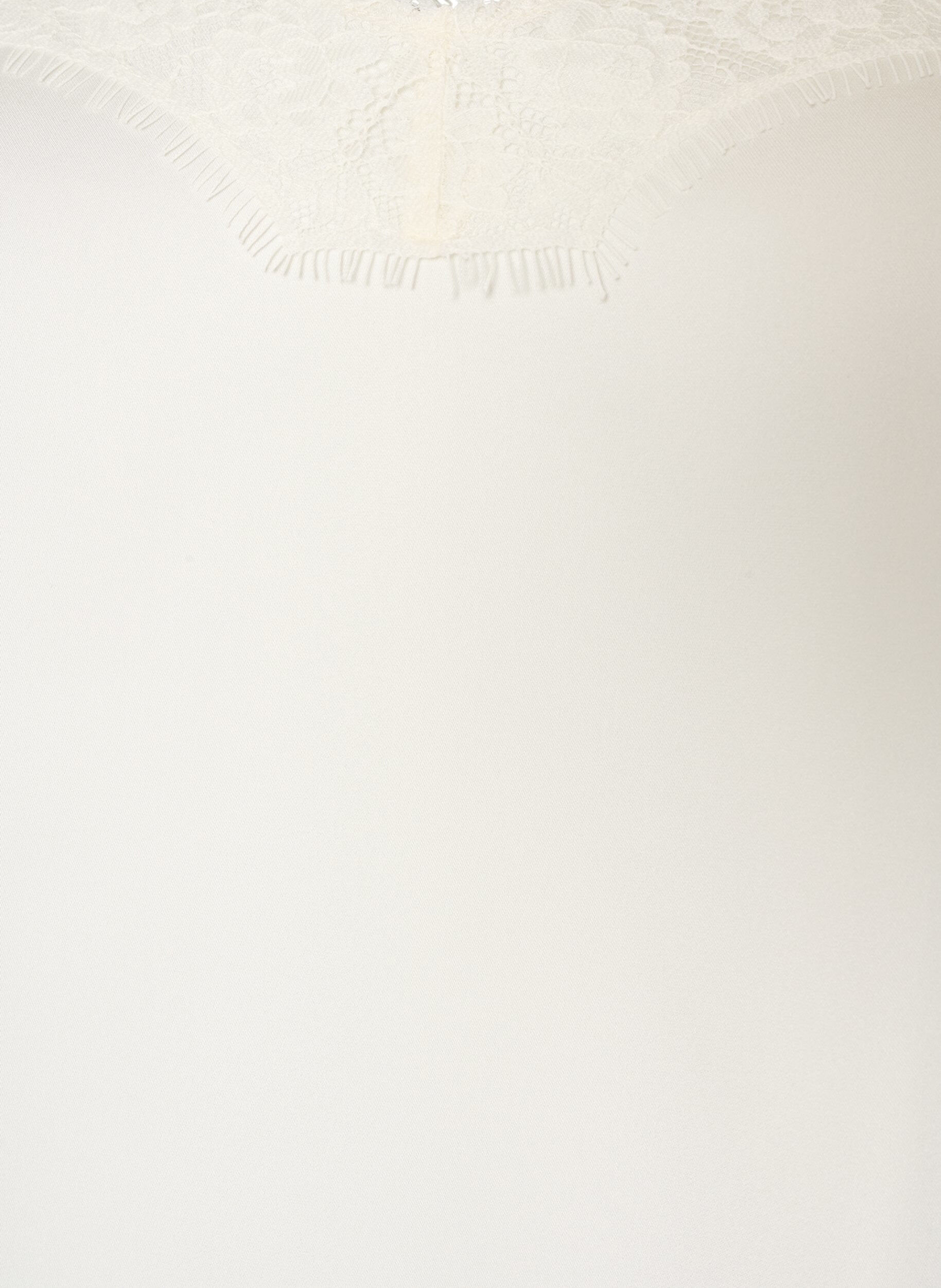 ZizziTop met bandjes en een kanten asymmetrische zoom, Vanille, Packshot image number 2