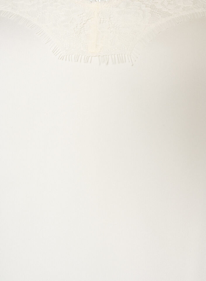 Top met bandjes en een kanten asymmetrische zoom, Vanille, Packshot image number 2