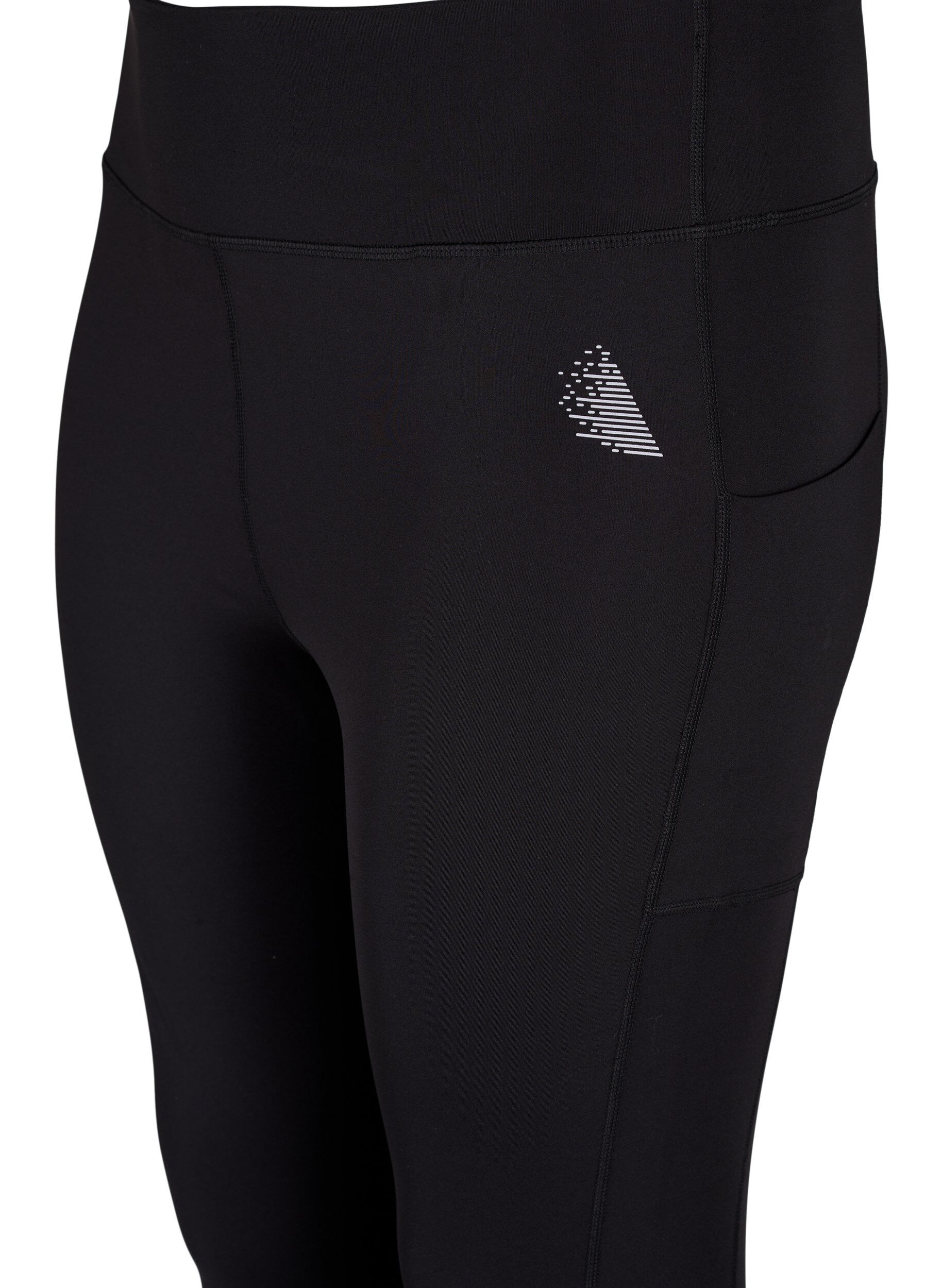 Zizzi CORE, POCKET TIGHTS - Sport legging met mesh, Black, Packshot image number 2