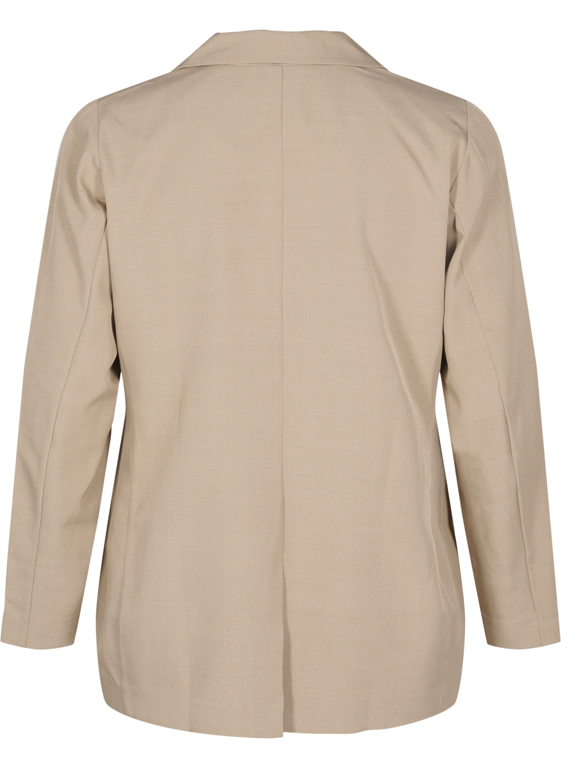 Zizzi FLASH - Blazer met zakken en een split, Beige, Packshot image number 1