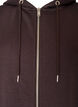 Lange hoodie met ritssluiting en zakken, Bruin, Packshot image number 2