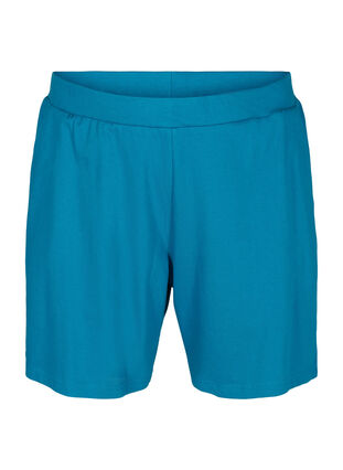 Losse katoenen shorts met zakjes, Fjord Blue, Packshot image number 0