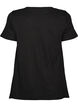 T-shirt met ronde hals en A-lijn vorm, Zwart, Packshot image number 1