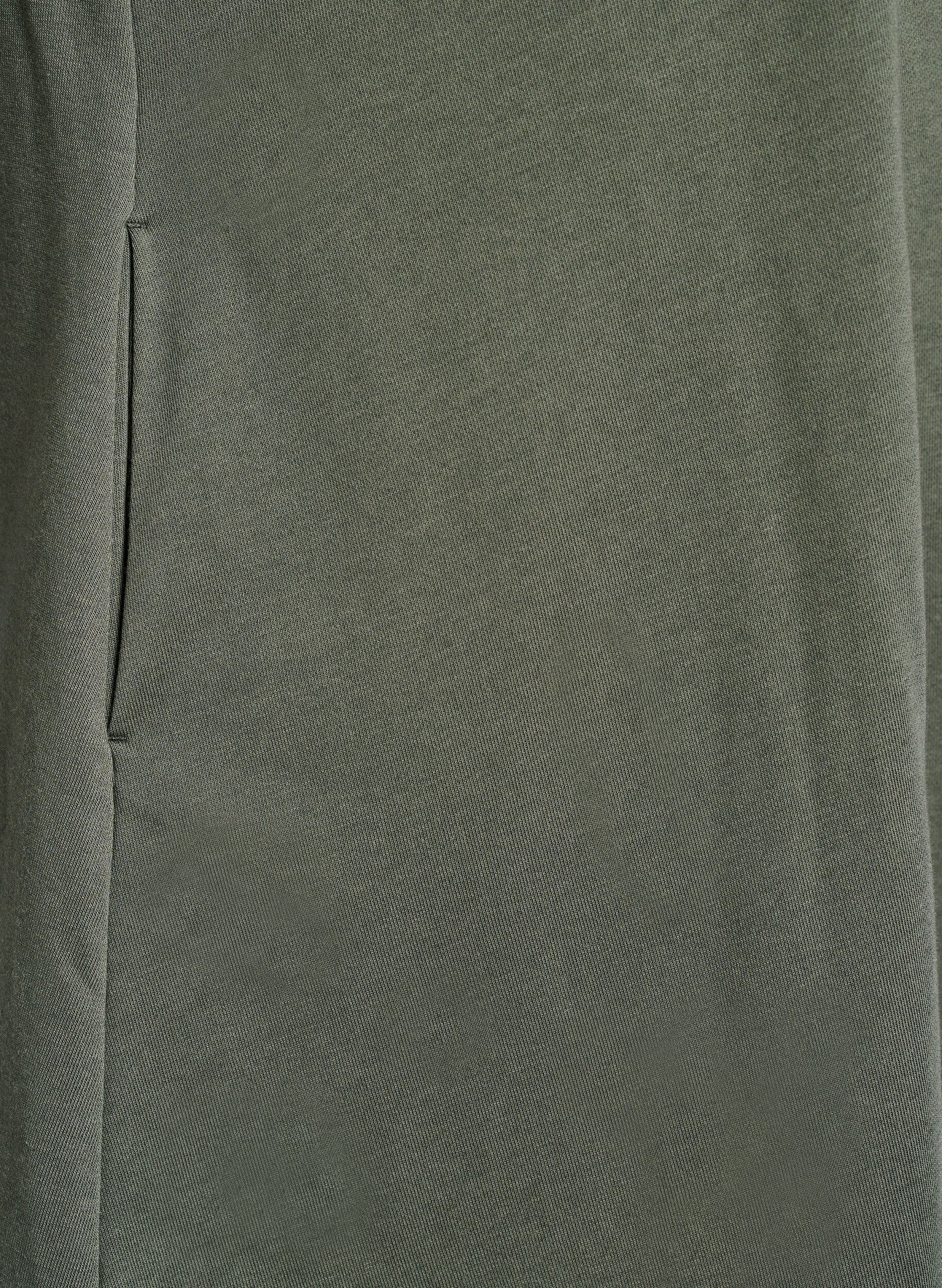 Zizzi Knielange jerseyjurk met zakken en A-lijn vorm, Groen, Packshot image number 3