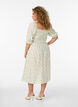 Gebloemde viscose zomerjurk, Wit, Model image number 1