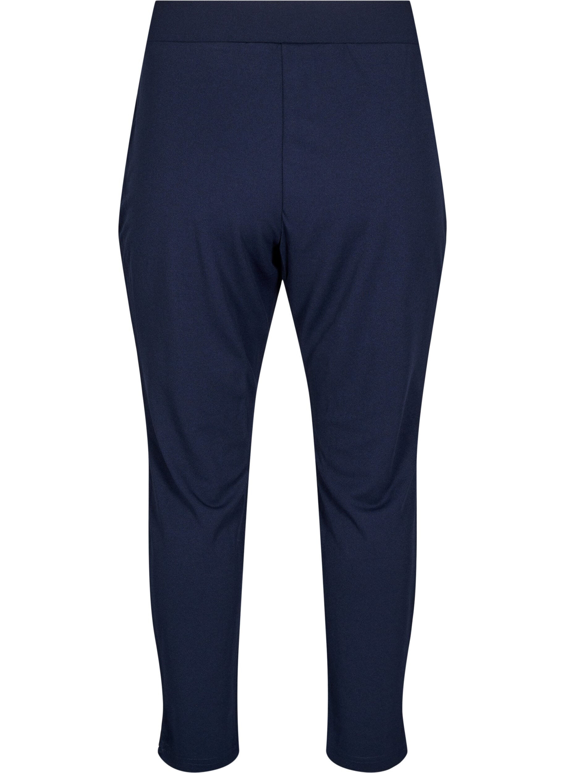 Zizzi Broek met zakken en sierknopen, Blauw, Packshot image number 1