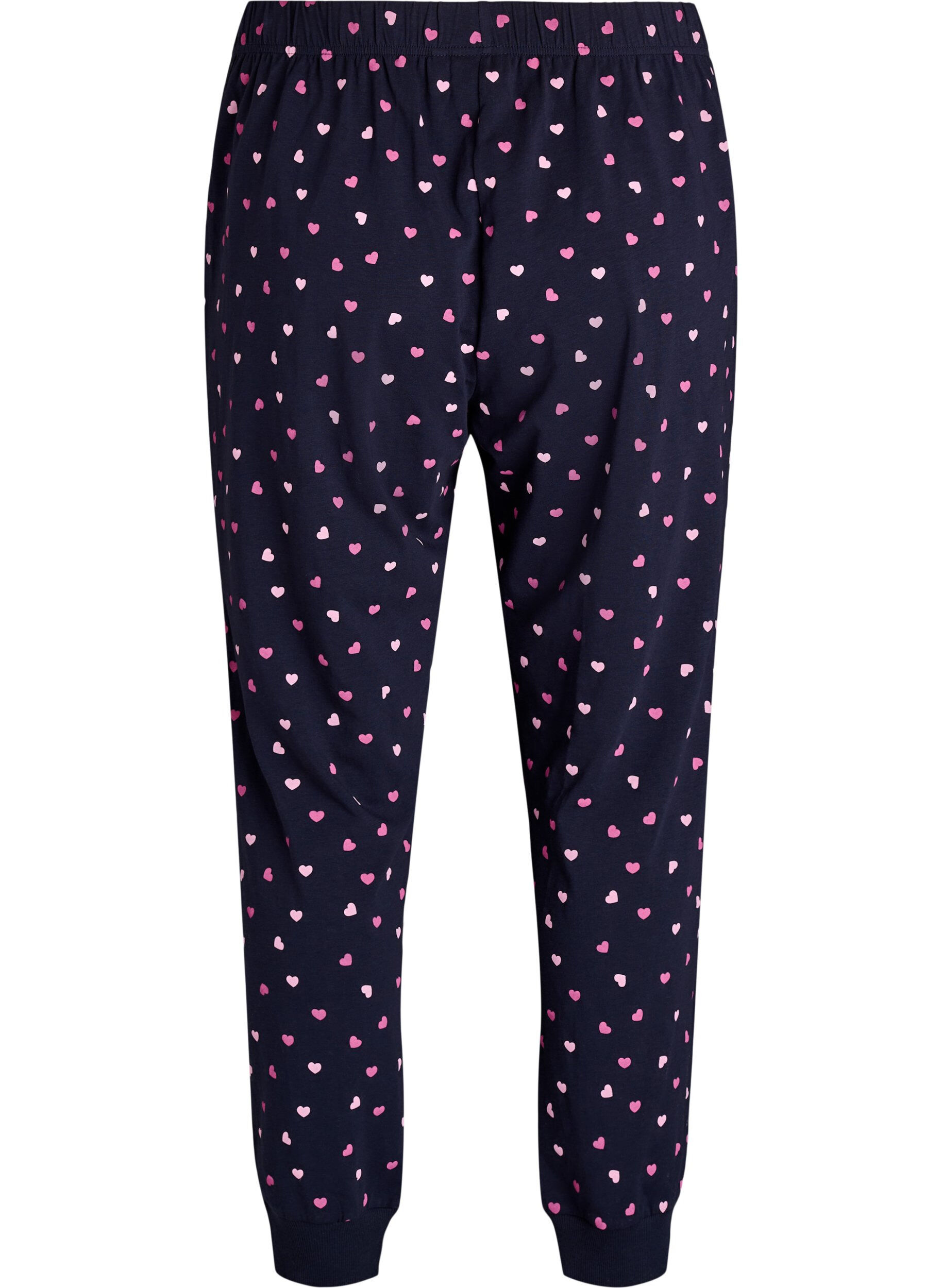 Zizzi Bedrukte pyjamabroek, Blauw, Packshot image number 1