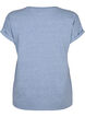 Gem&ecirc;leerd T-shirt met korte mouwen, Blauw, Packshot image number 1