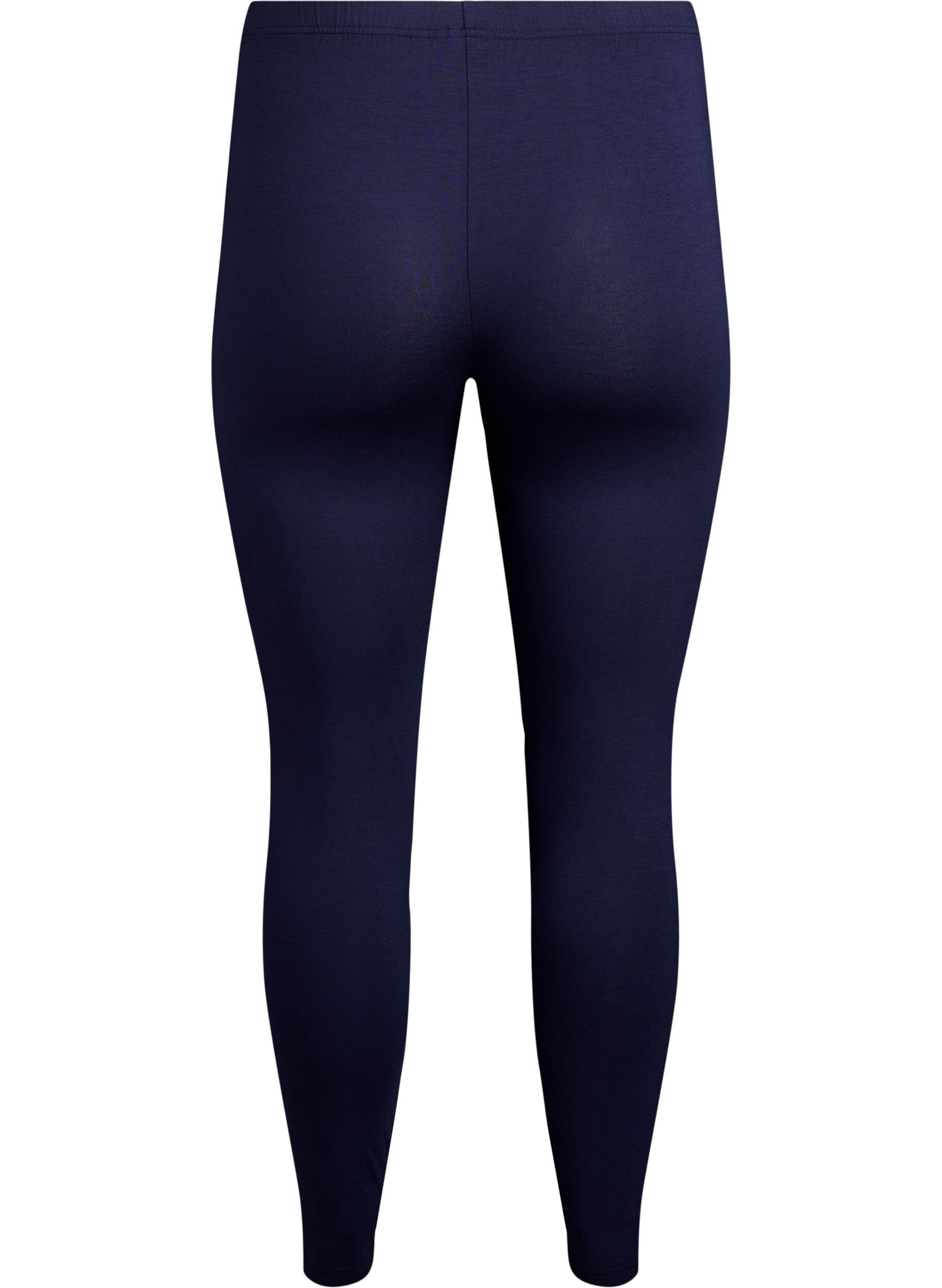 Zizzi Basic legging in viscose, Blauw, Packshot image number 1