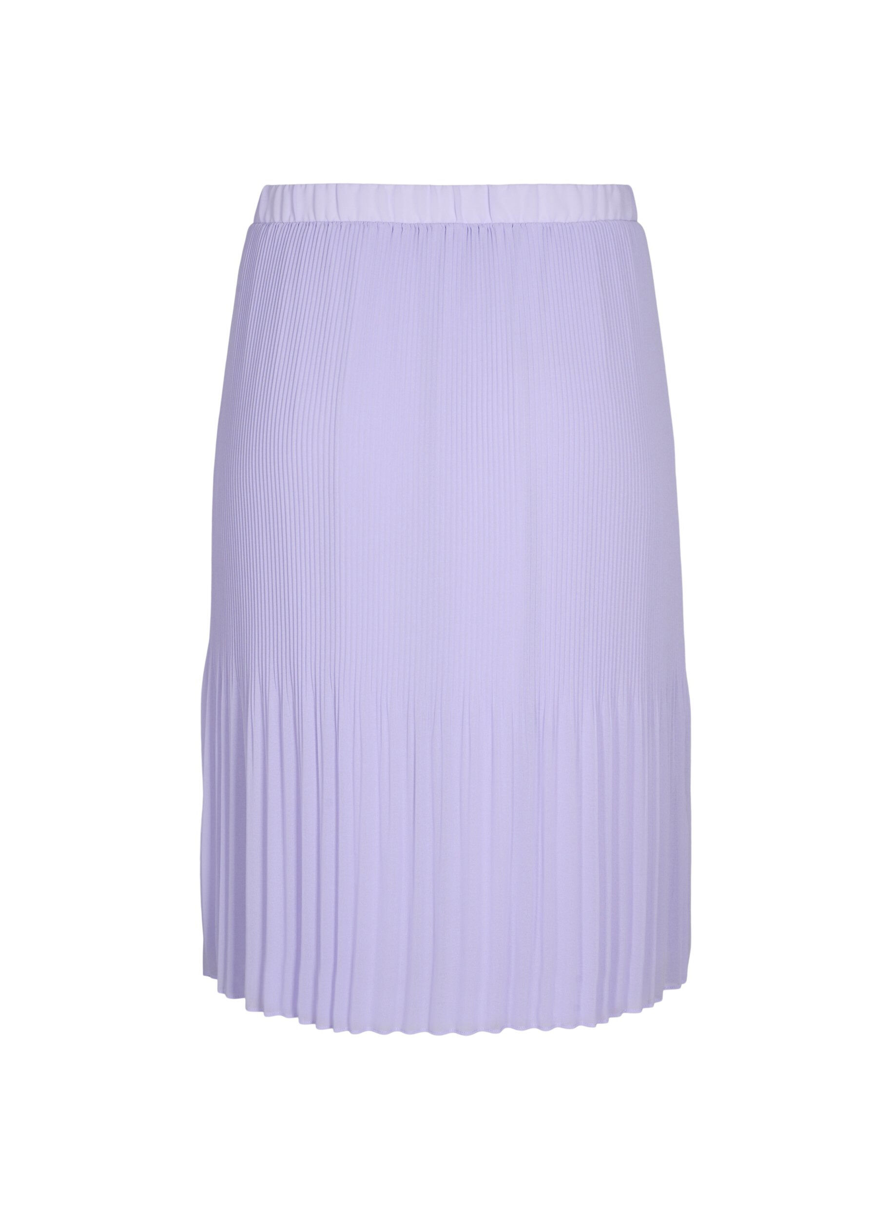 Zizzi Geplooide midi rok, Lavender SOLID, Packshot image number 1