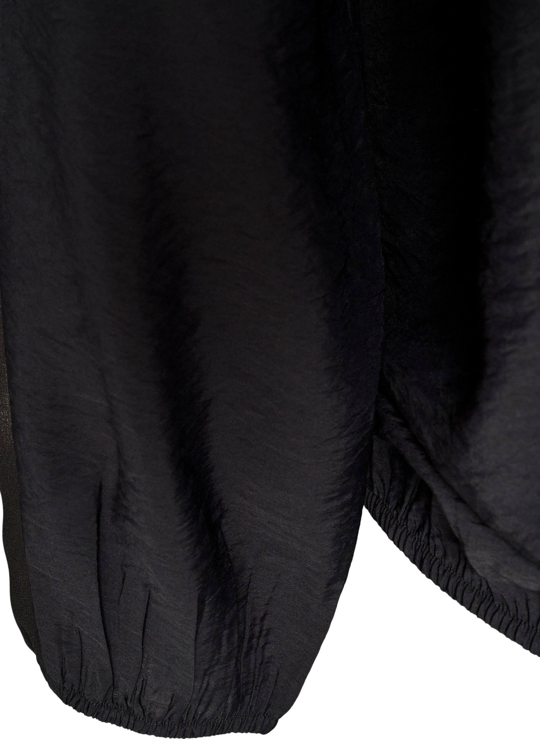 ZizziBlouse met balloneffect en chiffondetails, Zwart, Packshot image number 3