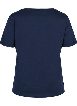 Katoenen t-shirt met korte mouwen, Navy Blazer, Packshot image number 1