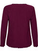Blouse met structuur en golvende randen, Paars, Packshot image number 1