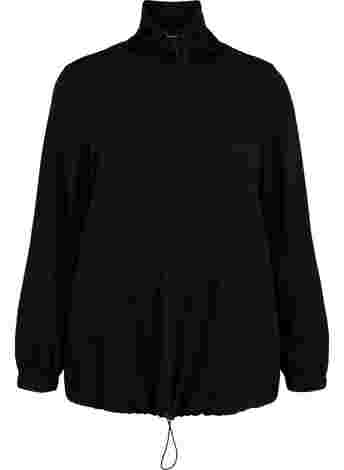 Sweatshirt met hoge hals en verstelbaar elastisch koord