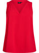 Mouwloze top met kreukeffecten, Rood, Packshot image number 0