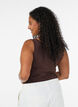 Effen basic top in katoen, Bruin, Model image number 2