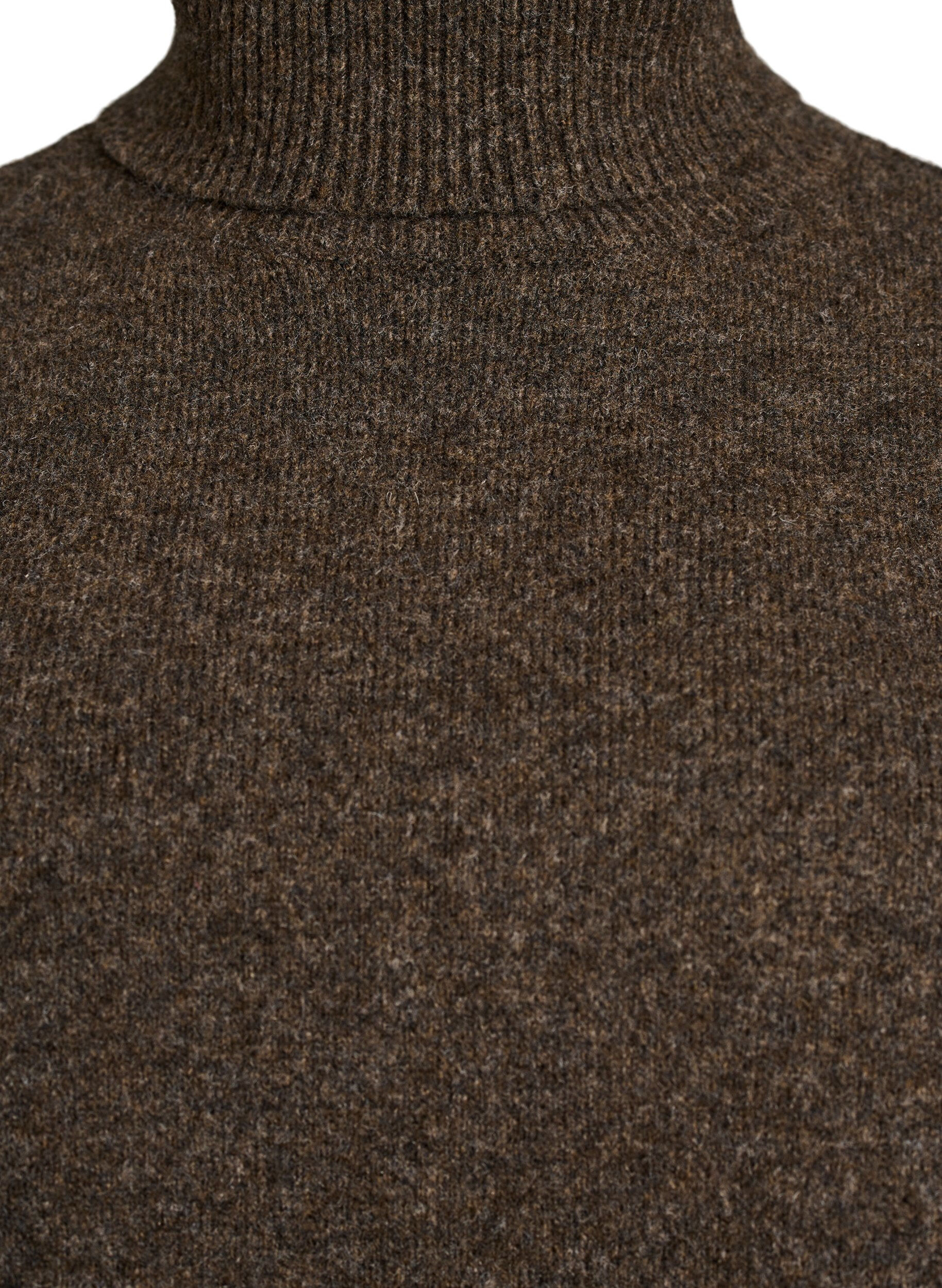 ZizziGebreide vest met col, Bruin, Packshot image number 2