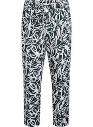 Viscose broek met hoge taille, Groen