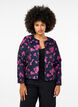 Jacquard jas met bloemenprint, Black w. Red Rose, Model image number 0