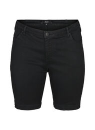 slim fit Emily shorts met normale taille, Black solid