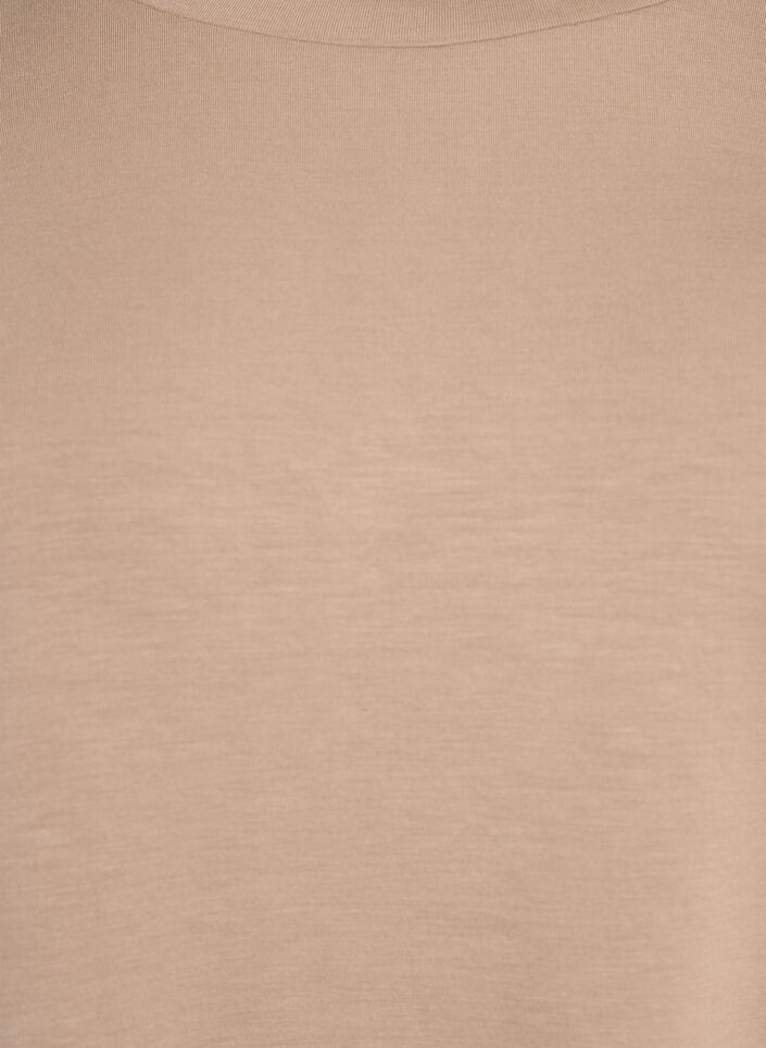 Losse pasvorm T-shirt met halflange mouwen, Beige, Packshot image number 2