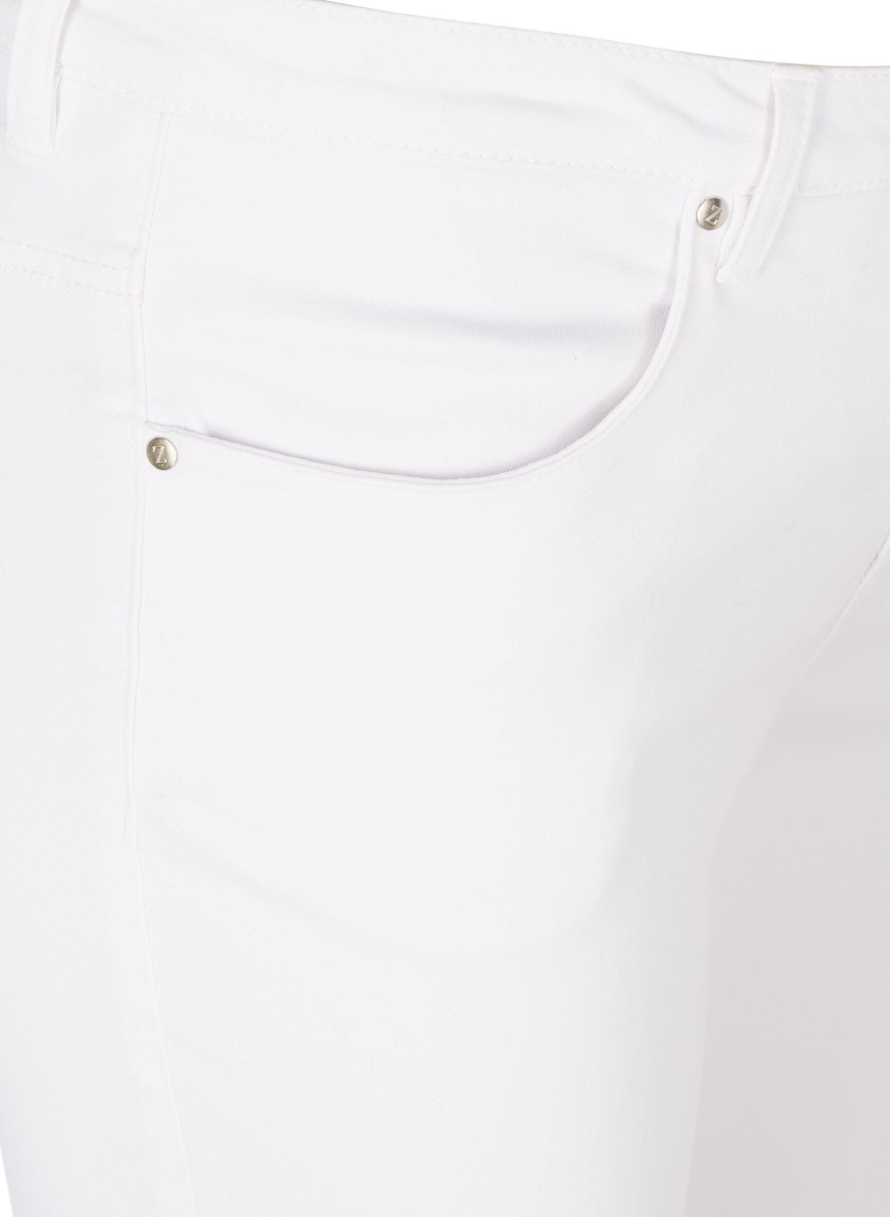 Zizzi Super slim Amy jeans met hoge taille, White, Packshot image number 2