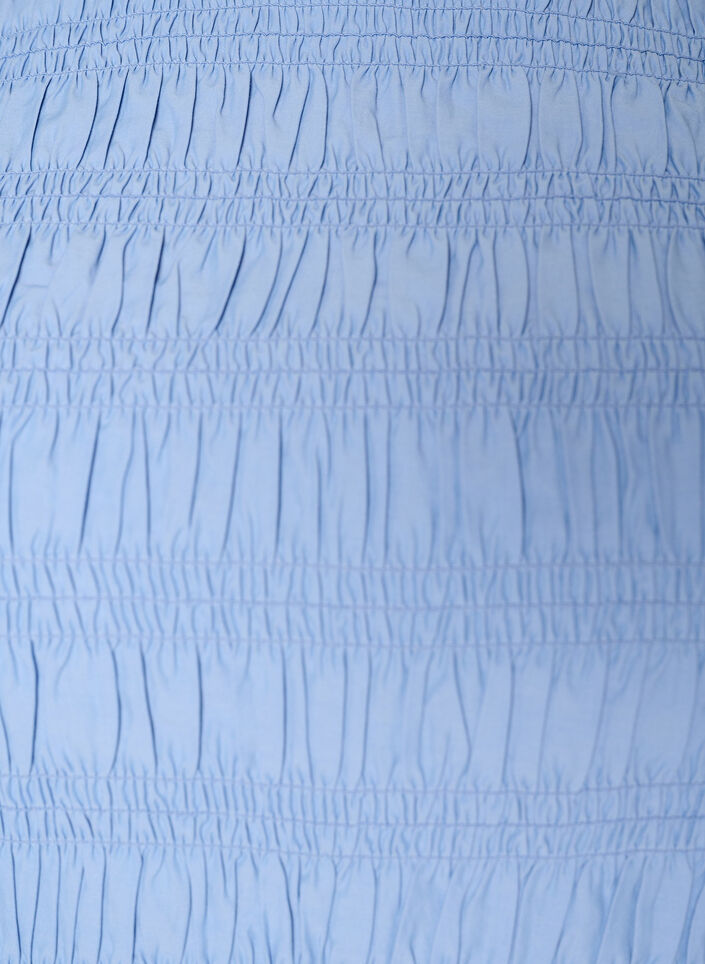Smock blouse met volantzoom en boothals, Blauw, Packshot image number 2
